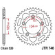 Couronne JT SPROCKETS JTR746 46 dents - pas de 520 acier carbone C49 Noir