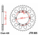 Couronne JT SPROCKETS JTR805 50 dents - pas de 428 acier carbone C49