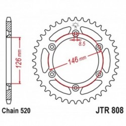 Couronne JT SPROCKETS SUZUKI RM RMZ acier 48 dents