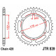 Couronne JT SPROCKETS JTR839 53 dents - pas de 428 acier carbone C49