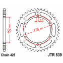 Couronne JT SPROCKETS JTR839 53 dents - pas de 428 acier carbone C49