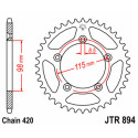 Couronne JT SPROCKETS JTR894 46 dents - pas de 420 acier carbone C49