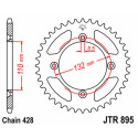 Couronne JT SPROCKETS KTM 85 SX / HVA 85 TC / GAS GAS 85 MC 46 dents - pas de 428 acier carbone C49