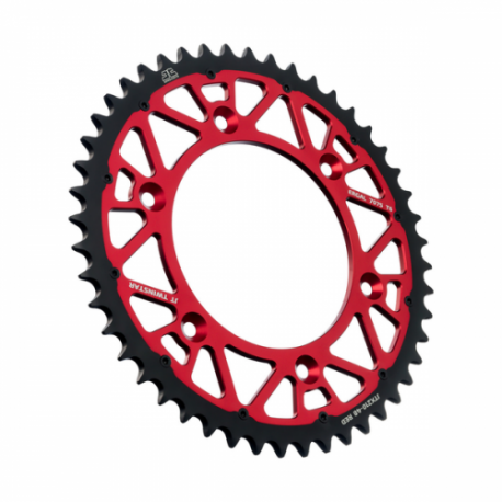 Couronne JT SPROCKETS Bi matière anti-boue HONDA CR CRF Rouge 48 dents