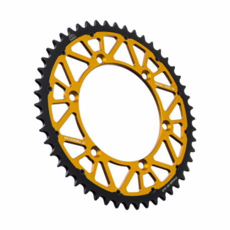 Couronne JT SPROCKETS Bi matière anti-boue KAWASAKI KX KXF Or 48 dents