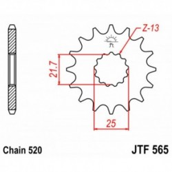 Pignon de transmission JT SPROCKETS JTF565 14 dents - pas de 520