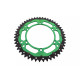 Couronne Bi matière ZF SPROCKETS KX KXF 49 dents Verte