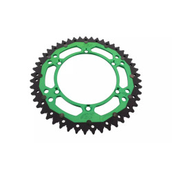 Couronne Bi matière ZF SPROCKETS KX KXF 49 dents Verte