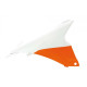 Caches boîte à air Rtech orange/blanc KTM