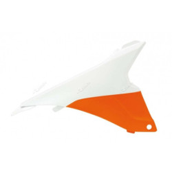 Caches boîte à air Rtech orange/blanc KTM