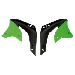 OUIES DE RADIATEUR NOIR/VERT POUR KX250F 2006-08
