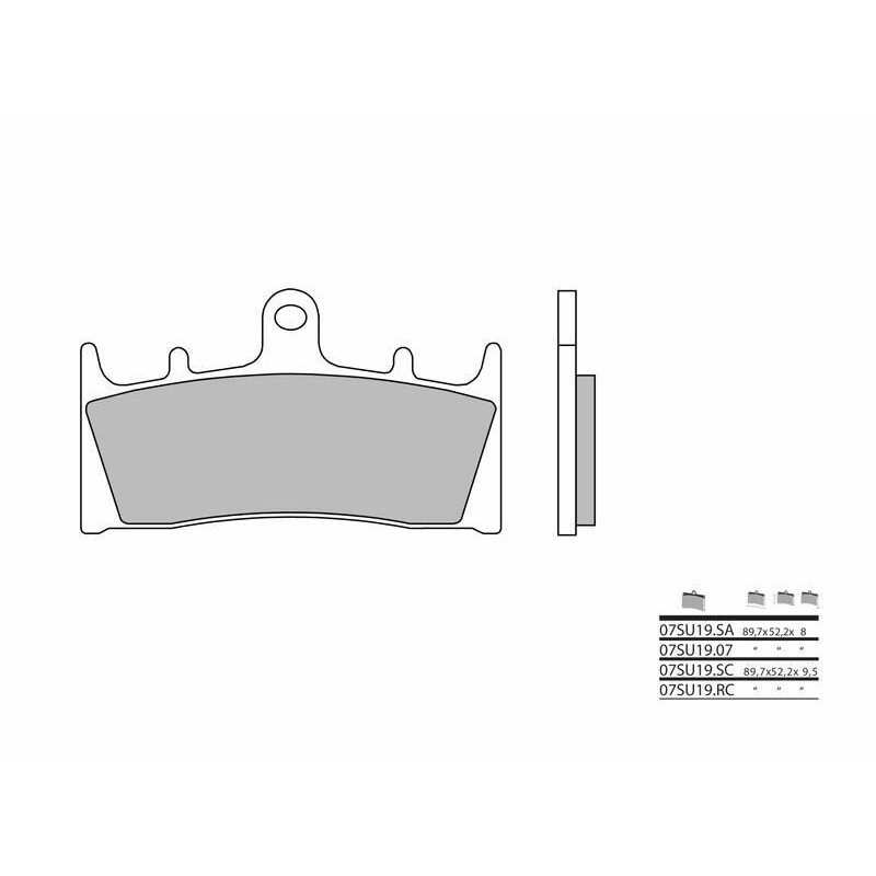 Plaquettes de frein BREMBO carbone céramique - 07SU19RC Plaquettes de frein BREMBO carbone céramique - 07SU19RC