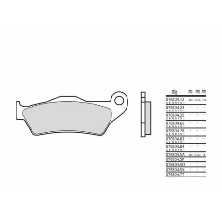 Plaquettes de frein BREMBO métal fritté - 07BB0483