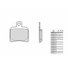 Plaquettes de frein BREMBO métal fritté - 07BB2065