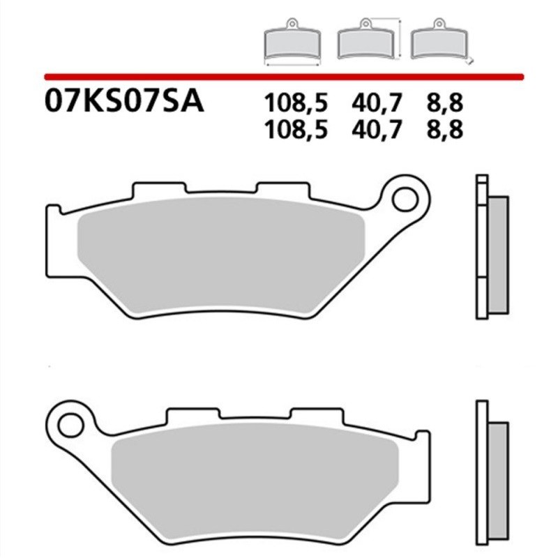 Plaquettes de frein BREMBO métal fritté - 07KS07SA Plaquettes de frein BREMBO métal fritté - 07KS07SA