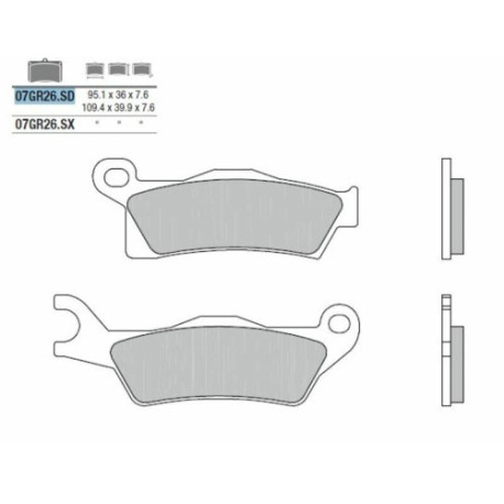 Plaquettes de frein BREMBO Off-Road métal fritté - 07GR26SD