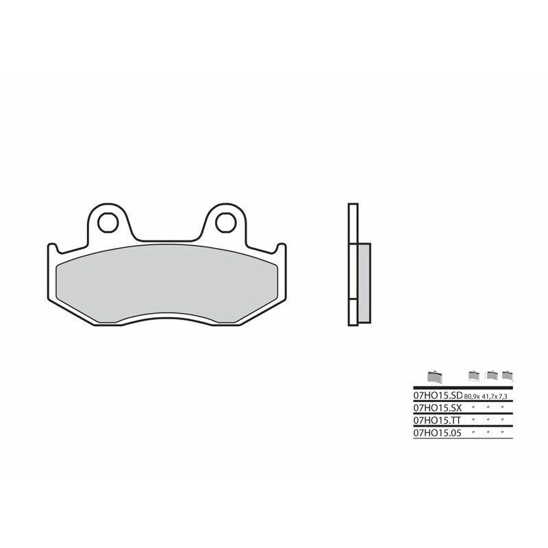 Plaquettes de frein BREMBO Off-Road métal fritté - 07HO15SD Plaquettes de frein BREMBO Off-Road métal fritté - 07HO15SD