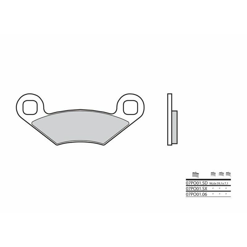 Plaquettes de frein BREMBO Off-Road métal fritté - 07PO01SD Plaquettes de frein BREMBO Off-Road métal fritté - 07PO01SD