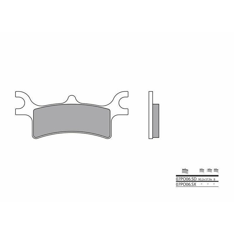 Plaquettes de frein BREMBO Off-Road métal fritté - 07PO06SX Plaquettes de frein BREMBO Off-Road métal fritté - 07PO06SX