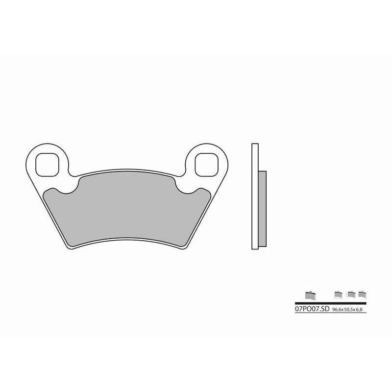 Plaquettes de frein BREMBO Off-Road métal fritté - 07PO07SD Plaquettes de frein BREMBO Off-Road métal fritté - 07PO07SD