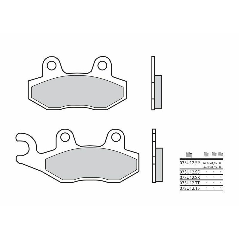 Plaquettes de frein BREMBO Off-Road métal fritté - 07SU12SX Plaquettes de frein BREMBO Off-Road métal fritté - 07SU12SX