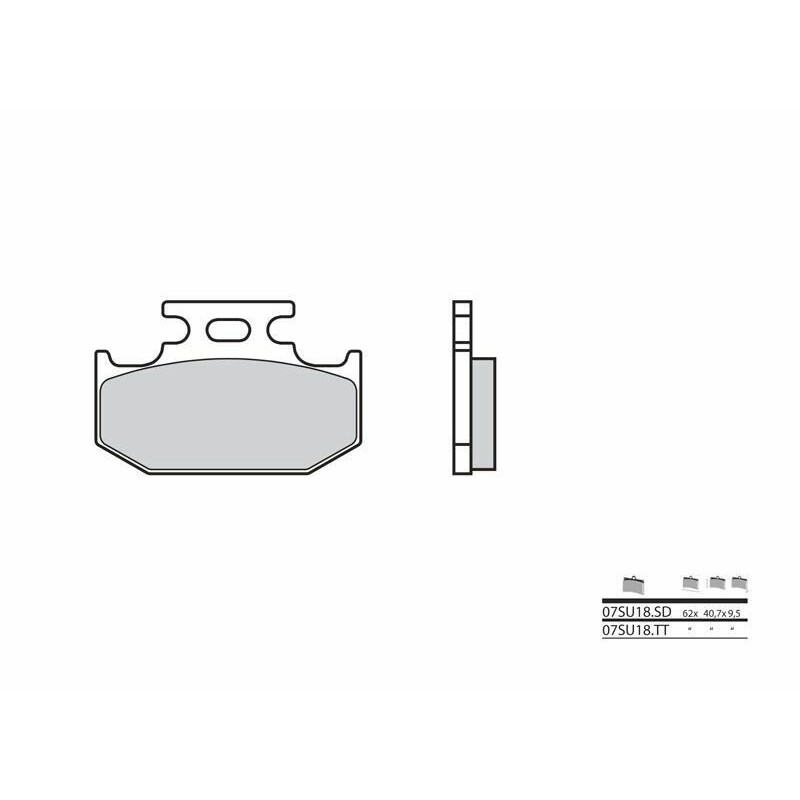 Plaquettes de frein BREMBO Off-Road métal fritté - 07SU18SD Plaquettes de frein BREMBO Off-Road métal fritté - 07SU18SD