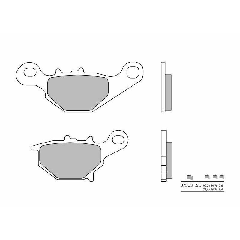 Plaquettes de frein BREMBO Off-Road métal fritté - 07SU31SD Plaquettes de frein BREMBO Off-Road métal fritté - 07SU31SD