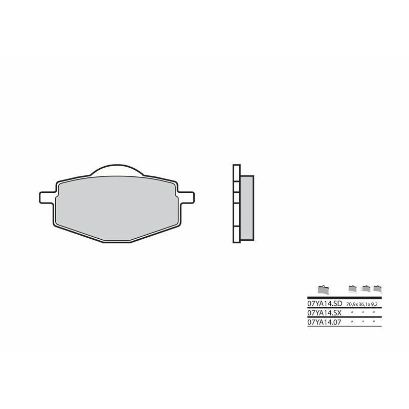 Plaquettes de frein BREMBO Off-Road métal fritté - 07YA14SD Plaquettes de frein BREMBO Off-Road métal fritté - 07YA14SD
