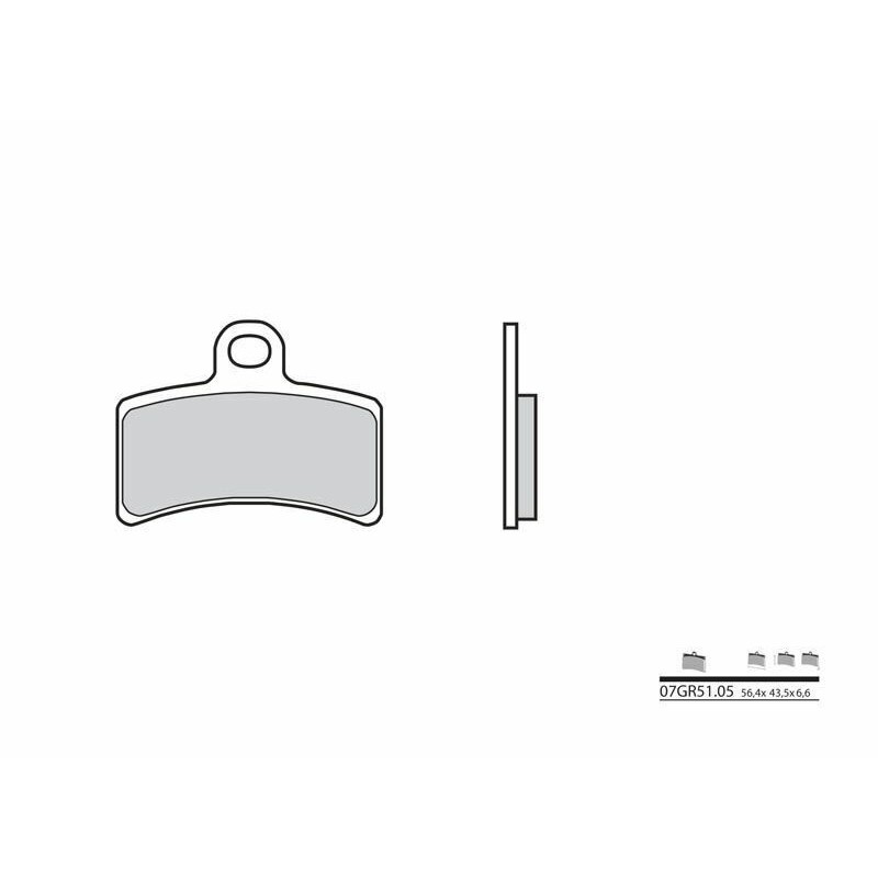 Plaquettes de frein BREMBO route carbone céramique - 07GR5105 Plaquettes de frein BREMBO route carbone céramique - 07GR5105