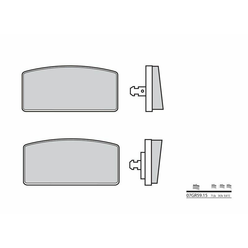 Plaquettes de frein BREMBO route carbone céramique - 07GR5915 Plaquettes de frein BREMBO route carbone céramique - 07GR5915
