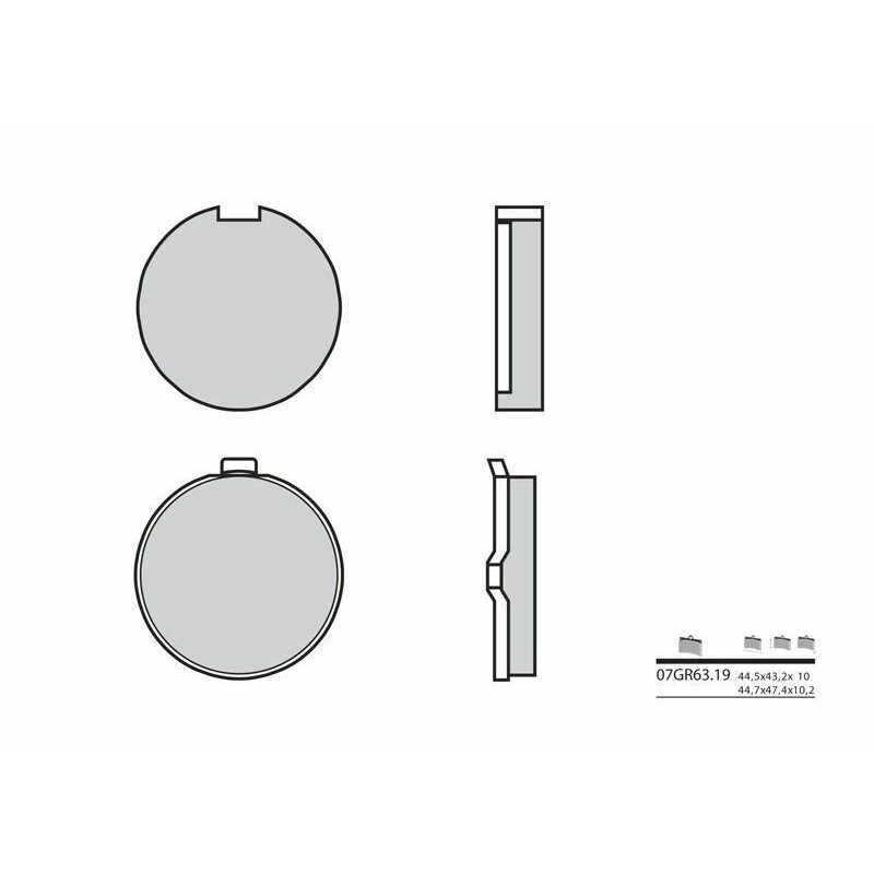 Plaquettes de frein BREMBO route carbone céramique - 07GR6319 Plaquettes de frein BREMBO route carbone céramique - 07GR6319