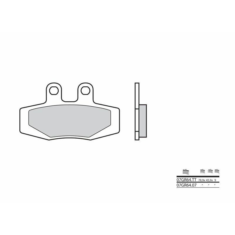 Plaquettes de frein BREMBO route carbone céramique - 07GR6407 Plaquettes de frein BREMBO route carbone céramique - 07GR6407