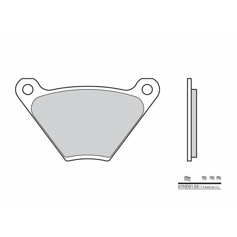 Plaquettes de frein BREMBO route carbone céramique - 07HD0105 Plaquettes de frein BREMBO route carbone céramique - 07HD0105