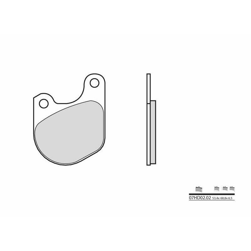 Plaquettes de frein BREMBO route carbone céramique - 07HD0202 Plaquettes de frein BREMBO route carbone céramique - 07HD0202