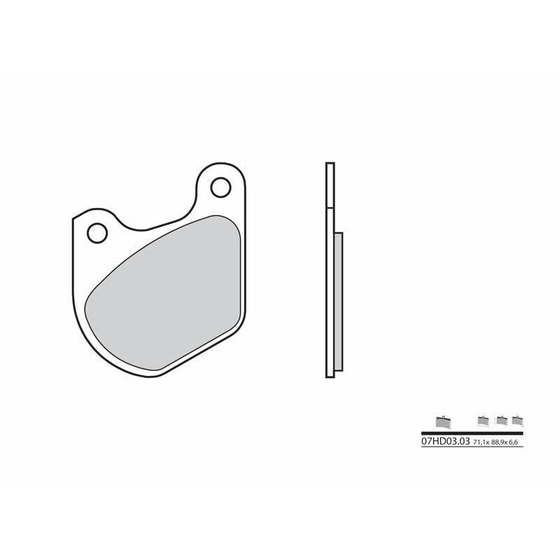 Plaquettes de frein BREMBO route carbone céramique - 07HD0303 Plaquettes de frein BREMBO route carbone céramique - 07HD0303