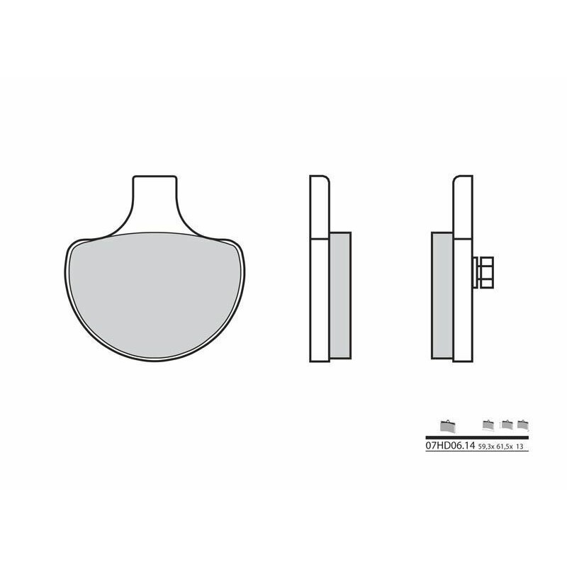 Plaquettes de frein BREMBO route carbone céramique - 07HD0614 Plaquettes de frein BREMBO route carbone céramique - 07HD0614