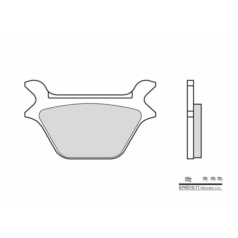 Plaquettes de frein BREMBO route carbone céramique - 07HD1011 Plaquettes de frein BREMBO route carbone céramique - 07HD1011
