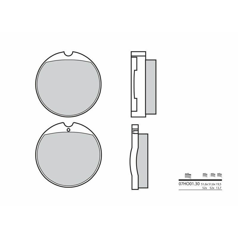 Plaquettes de frein BREMBO route carbone céramique - 07HO0130 Plaquettes de frein BREMBO route carbone céramique - 07HO0130