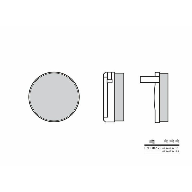Plaquettes de frein BREMBO route carbone céramique - 07HO0229 Plaquettes de frein BREMBO route carbone céramique - 07HO0229