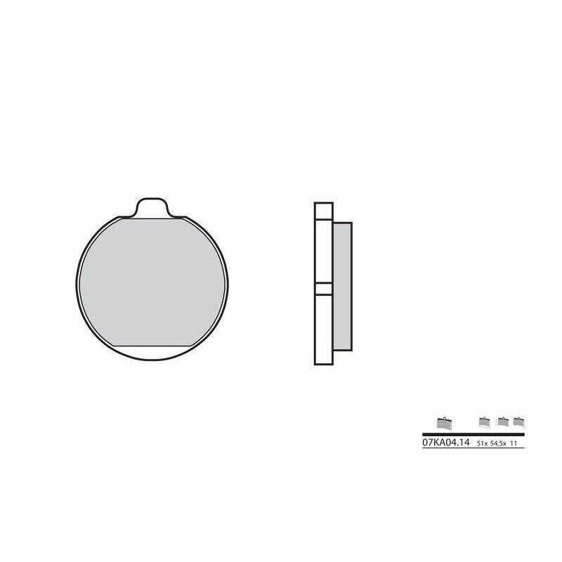 Plaquettes de frein BREMBO route carbone céramique - 07KA0414 Plaquettes de frein BREMBO route carbone céramique - 07KA0414