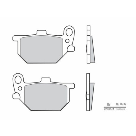 Plaquettes de frein BREMBO route carbone céramique - 07YA0713