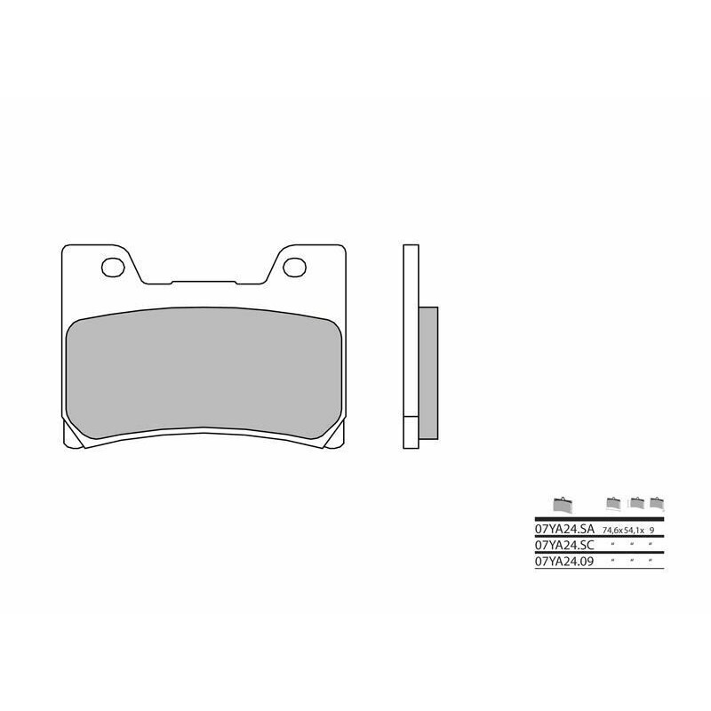 Plaquettes de frein BREMBO route carbone céramique - 07YA2409 Plaquettes de frein BREMBO route carbone céramique - 07YA2409