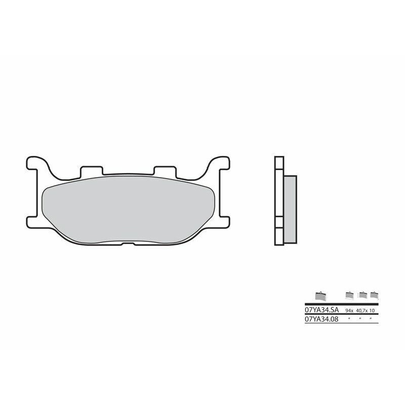Plaquettes de frein BREMBO route carbone céramique - 07YA3408 Plaquettes de frein BREMBO route carbone céramique - 07YA3408