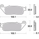 Plaquettes de frein BREMBO route métal fritté - 07HO30SA