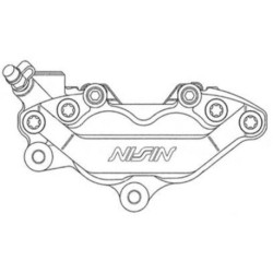 Etrier de frein 4 pistons axial NISSIN - gauche