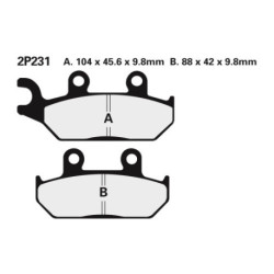 Plaquettes de frein NISSIN Off-Road semi-métallique - 2P-231GS