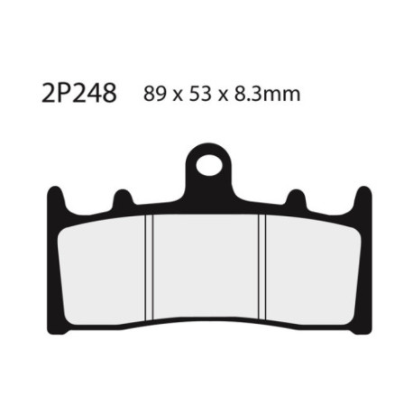 Plaquettes de frein NISSIN route semi-métallique - 2P-248NS