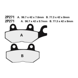 Plaquettes de frein NISSIN route semi-métallique - 2P-271NS