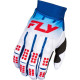 Gants FLY RACING Evolution DST  blanc/rouge/bleu taille XXL