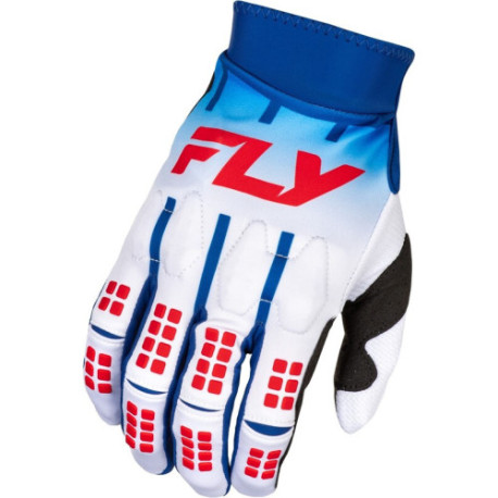 Gants FLY RACING Evolution DST  blanc/rouge/bleu taille XXL